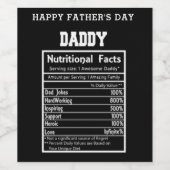 Daddy Voedingsfeiten Vaderdag Wijnlabel Wijn Etiket (Enkel label)