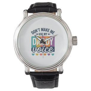 Daddy Voice Vintage Pride T-shirt ontwerp_1 Horloge