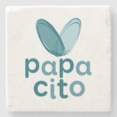 Daddy with a big heart stenen onderzetter (Voorkant)