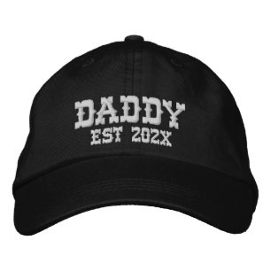 Daddy Year Opgericht Geborduurd Honkbal Pet