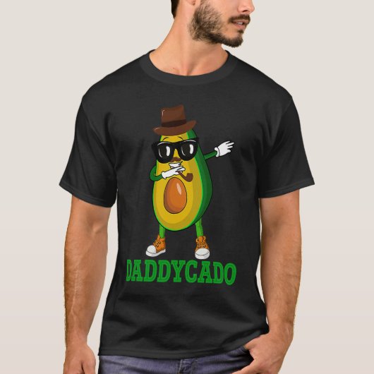 Daddycado  Dabbing Daddy Avocado Vegan Father's Da T-shirt (Voorkant)