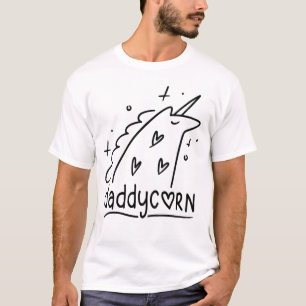 Daddycorn Funny Unicorn Dad Vaderdag Gift T-shirt