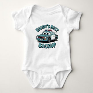 Daddy's Best Backup Baby (ontwerp van politieauto) Romper