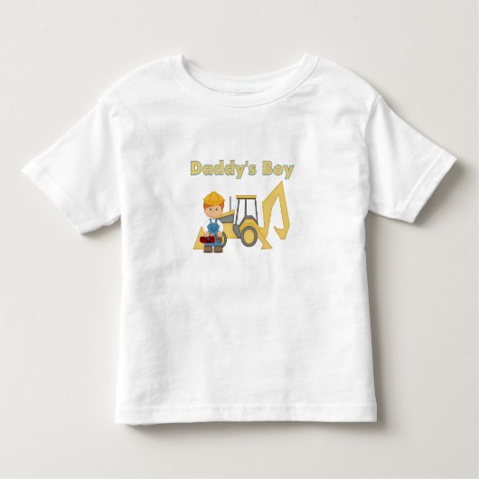 Daddy's Boy Backhoe Kinder Shirts (Voorkant)