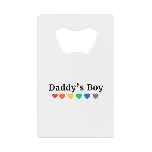 Daddy's Boy, Pride Rainbow Hearts, Funny Cool LGBT (Devant)