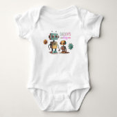 "Daddy's Boy" Robots ontwerp Romper (Voorkant)