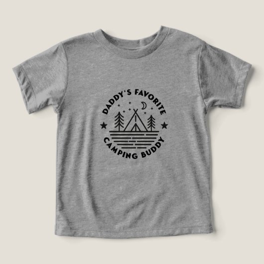 Daddy's favoriete Camping Buddy Baby shirt (Design voorkant)