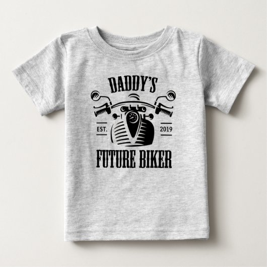 Daddy's Future Biker Motorcycle Skull Personalized (Voorkant)