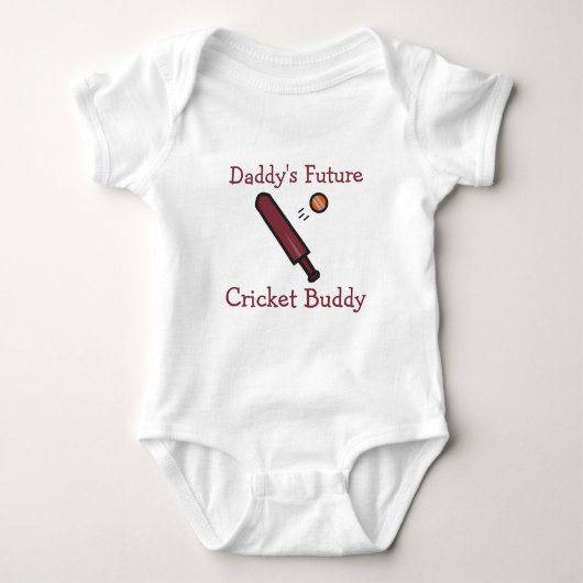 Daddy's Future Cricket Buddy | Custom Cricket Romper (Voorkant)