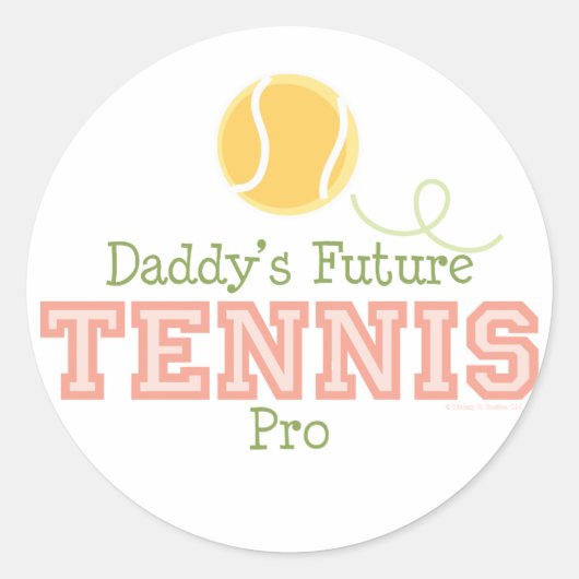 Daddy's Future Tennis Pro Sticker (Voorkant)