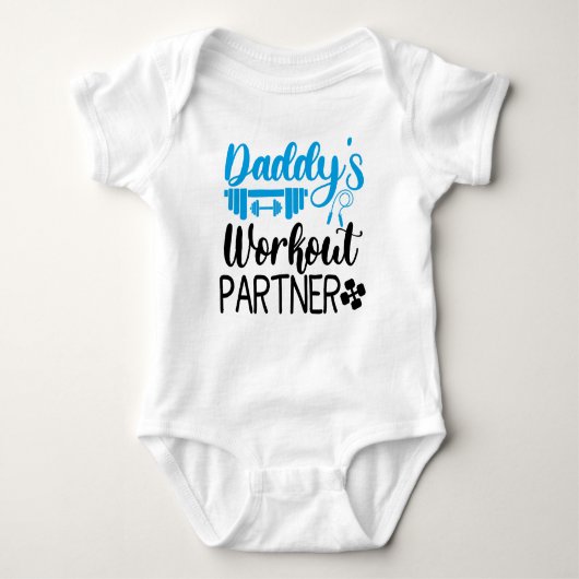 Daddy's Gym Baby Grow Grappige Workout Geschenken Romper (Voorkant)