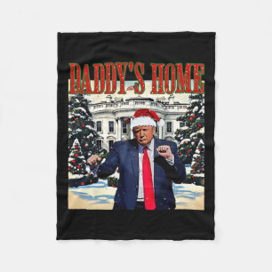 Daddy's Home Christmas Edition Witte Huis Trump D Fleece Deken