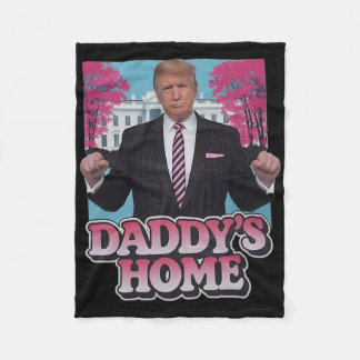 Daddy's Home Take America Ck Funny Pink Donald Tru Fleece Deken