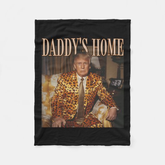 Daddy's Home Trump 2024 Leopard Funny Fleece Deken (Voorkant)
