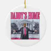 Daddy's Home Trump Roze Gift Keramisch Ornament (Achterkant)