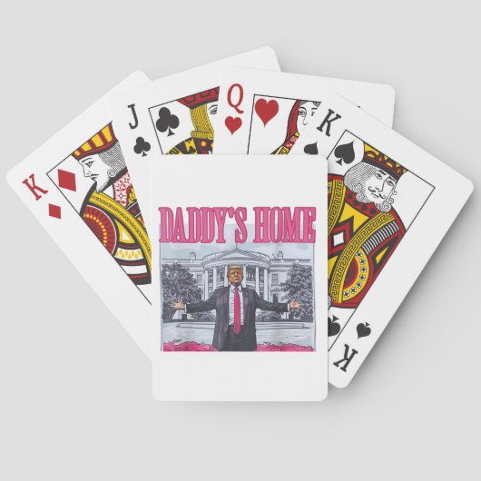 Daddy's Home Trump Roze Gift Pokerkaarten (Achterkant)