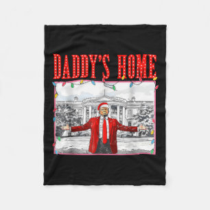 Daddy's Home voor Kerstmis Trump Kerstman Hoed Xma Fleece Deken