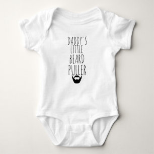 DADDY'S KLEINE BEARD PULLER HIPSTER BABY ROMPER