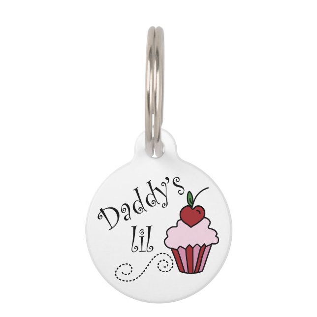 Daddys Lil Cupcake Huisdierpenning (Voorkant)