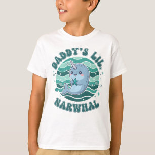 Daddy's Lil Narwhal Cute Oceaan Anima T-shirt