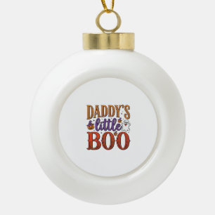 Daddys Little Boo Vintage Halloween Keramische Bal Ornament