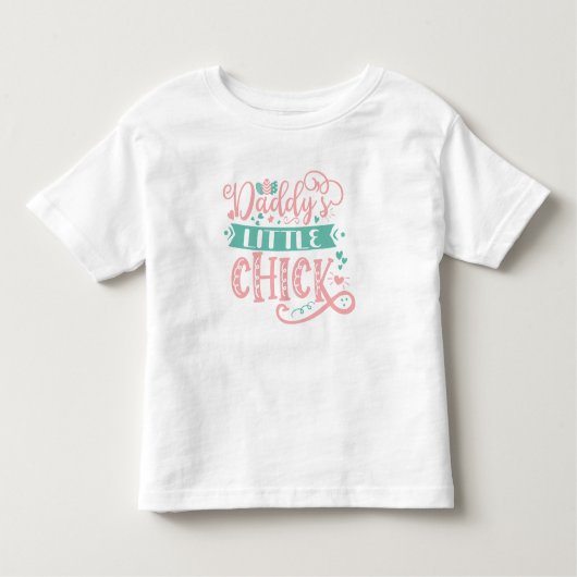 Daddys Little Chick Cute Girly Pasen Kinder Shirts (Voorkant)