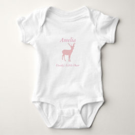 Daddy's Little Dear Baby Girl Deer Outfit Romper