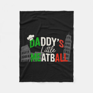 Daddys Little Meatball Mommy's Little Meatball Fleece Deken