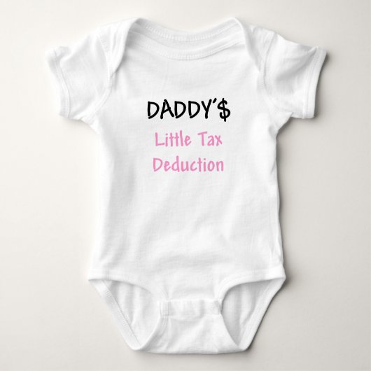 Daddys Little Tax Deduction Pink Romper (Voorkant)