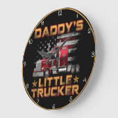 Daddy's Little Trucker Amerikaanse vlag Grote Klok (Hoek)