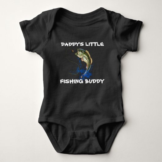 Daddys Little Vissen Buddy Baby Bodysuit (Voorkant)
