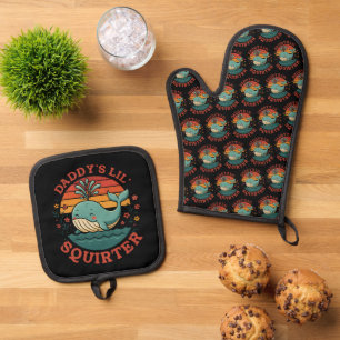 Daddys Little Whale Ovenwant & Pannenlap Set