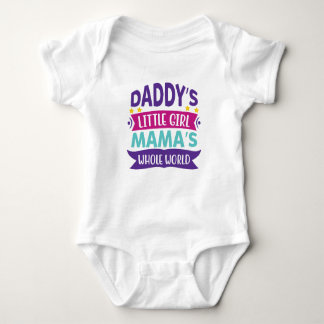 daddys meisje mamas hele wereld baby bodysuit