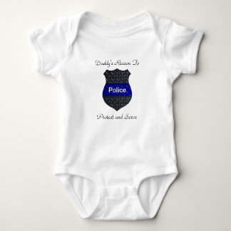 Daddy's Reason Politie Dun Blauwe Lijn Badge Romper