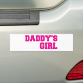 daddys roze bumpersticker (Op auto)
