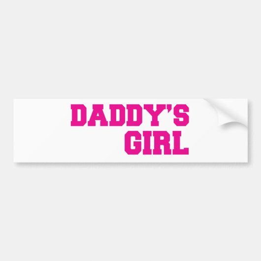 daddys roze bumpersticker (Voorkant)