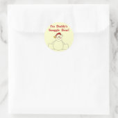 Daddy's Snuggle Beer Tshirts en geschenken Ronde Sticker (Tas)