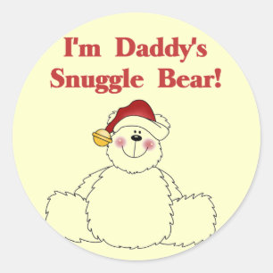Daddy's Snuggle Beer Tshirts en geschenken Ronde Sticker