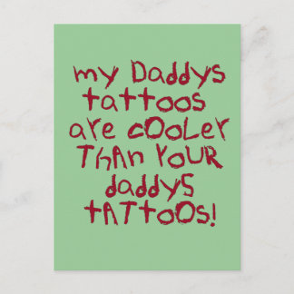 Daddys tatoe?ërt Rots Briefkaart