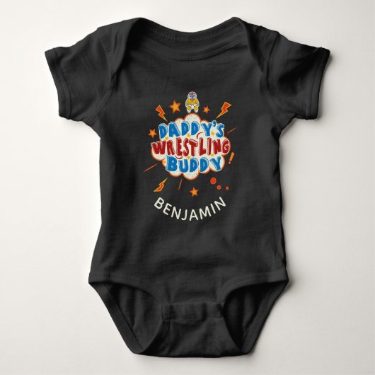 Daddy's Wrestling Buddy gepersonaliseerd Romper (Voorkant)