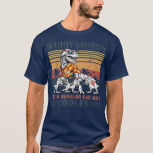 Daddysaurus als een gewone papa om dinosaurusvet t-shirt