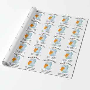 Daddysaurus als een normale papa, maar Geweldige Cadeaupapier