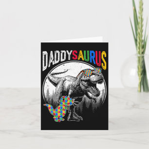 Daddysaurus autisme zuster puzzelstukjes en T rex Kaart