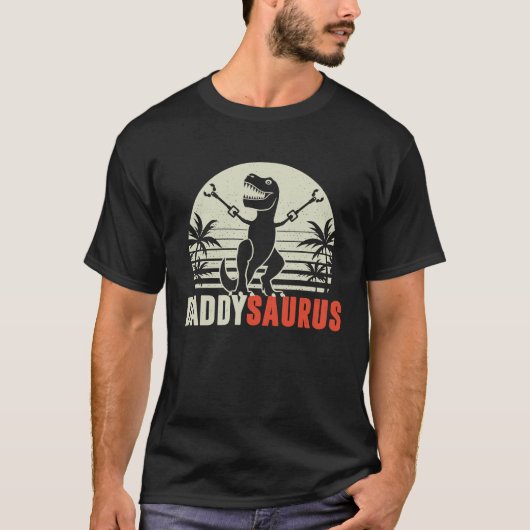 Daddysaurus Daddy Saurus Rex Dinosaur Dad T-shirt (Voorkant)