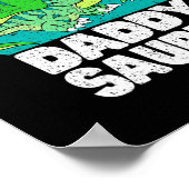 Daddysaurus Dinosaur Dad T Rex Baby Dino Family Poster (Hoek)