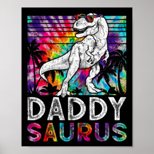 Daddysaurus Dinosaur Daddy Saurus Familie Matching Poster