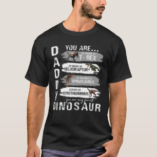Daddysaurus Dinosaur Papa Dino Familie komt overee T-shirt