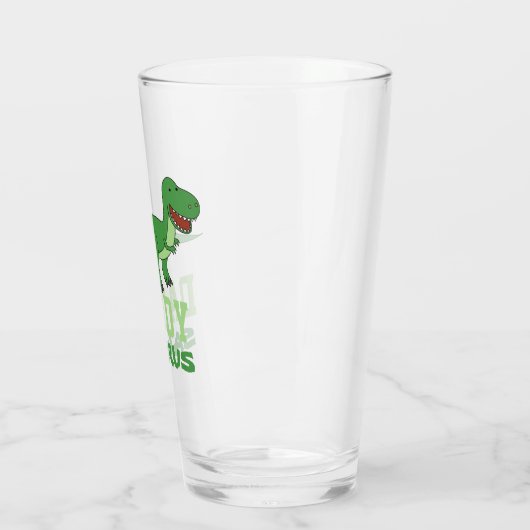 Daddysaurus Dinosaur T-Rex Dino Dad Vaderdag Glas (Links)