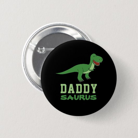 Daddysaurus Dinosaur T-Rex Dino Dad Vaderdag Ronde Button 5,7 Cm (Voorkant /achterkant)