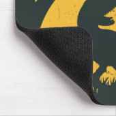 Daddysaurus Dinosaurs Vader Zwart geel Muismat (Hoek)